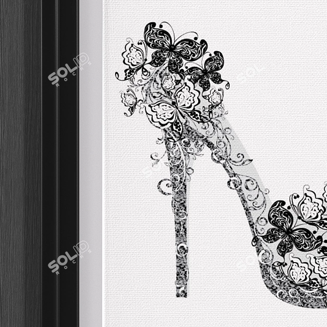 Modern Fashion Art Prints Set 3D model image 3