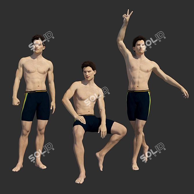 3model People 01: Authentic and Versatile 3D model image 1