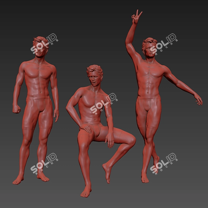 3model People 01: Authentic and Versatile 3D model image 2