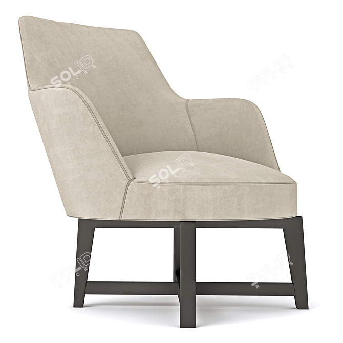 Elegantly Chic Hera Armchair 3D model image 3