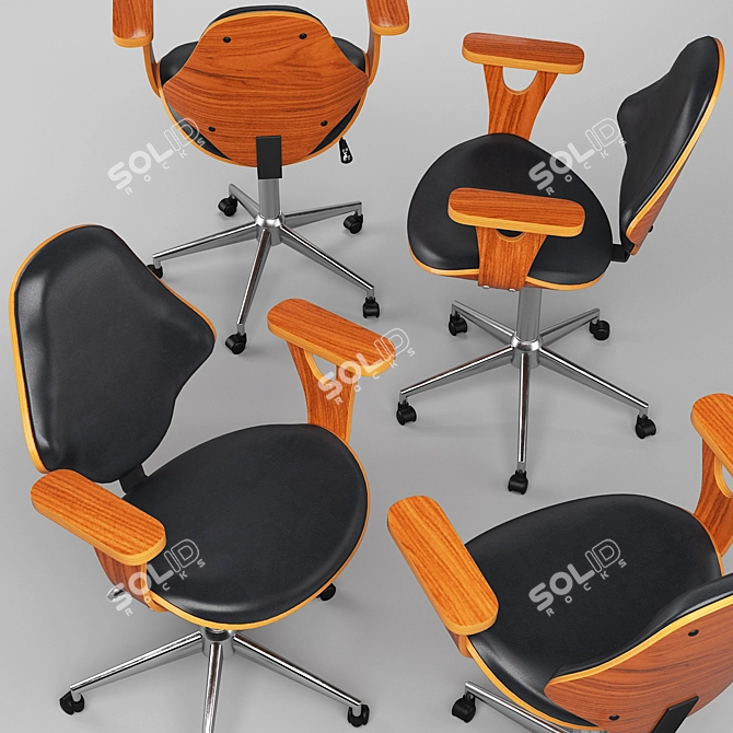 Adjustable Ergonomic Office Chair 3D model image 3