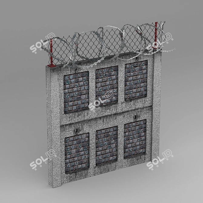 Secure Fortress: Double-Walled Protection 3D model image 1