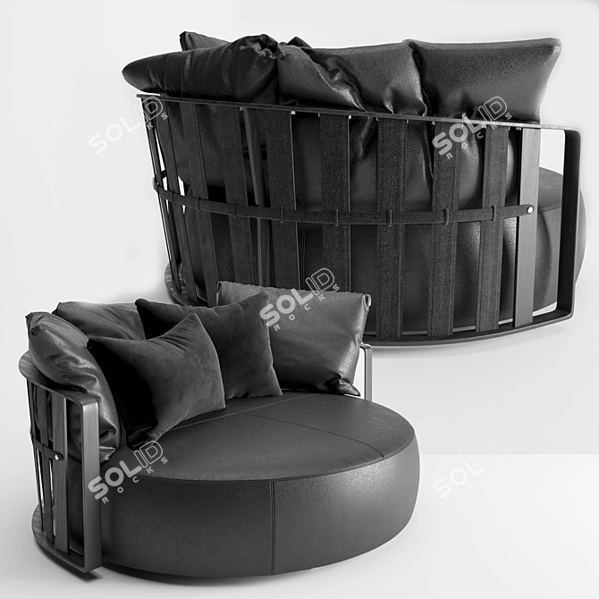 Elegant Scarlett Sofa 3D model image 1