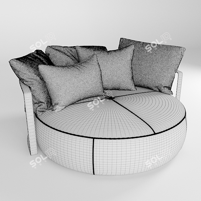 Elegant Scarlett Sofa 3D model image 2