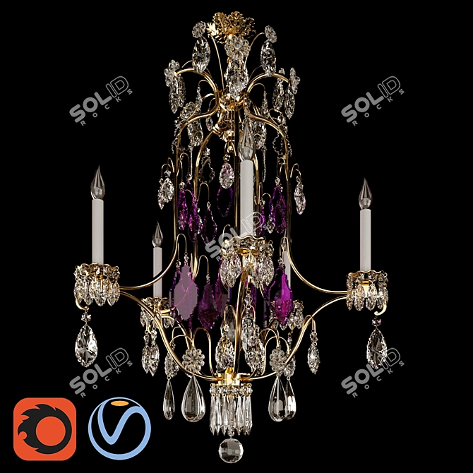 Timeless Elegance: Classic Chandelier 3D model image 1