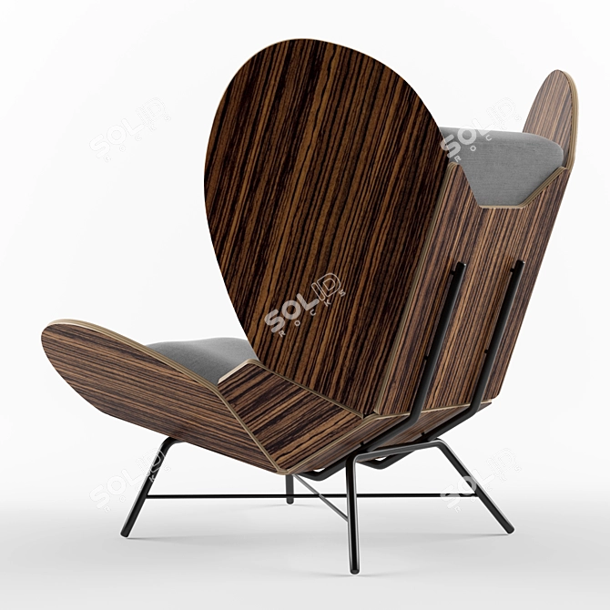 Freewing Lounge Chair: Maximum Comfort and Style 3D model image 2