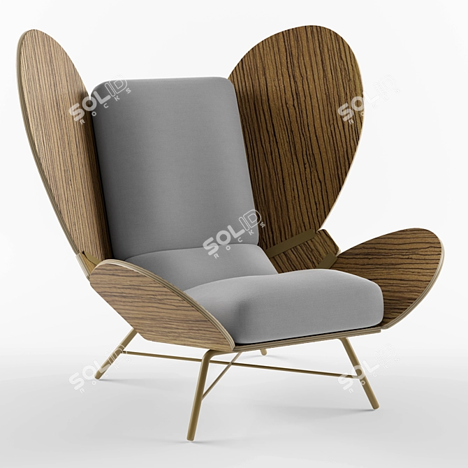 Freewing Lounge Chair: Maximum Comfort and Style 3D model image 3