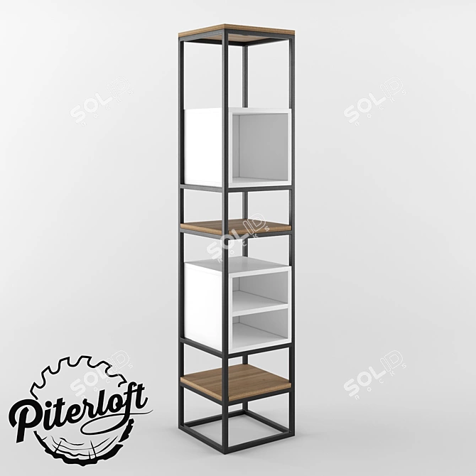 Industrial Loft Style Rack 3D model image 1