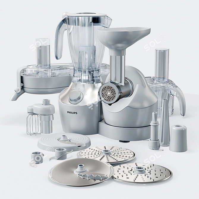 Advanced Food Processor: Philips HR7766 3D model image 1