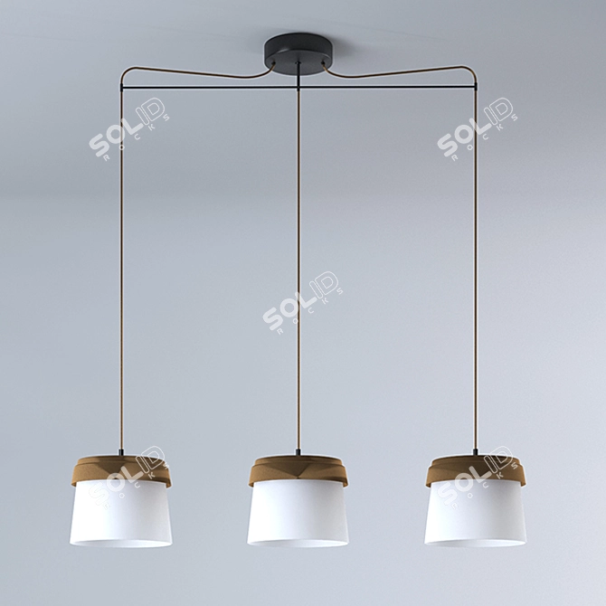 Elegant White Pendant Light: VIOKEF MORGAN 3D model image 1