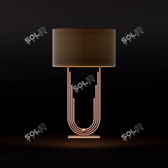 Elegant Art Deco Lamp 3D model image 1