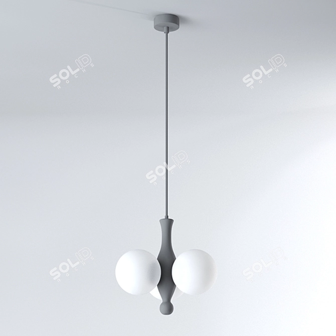 Elegant Themis Pendant Light 3D model image 1