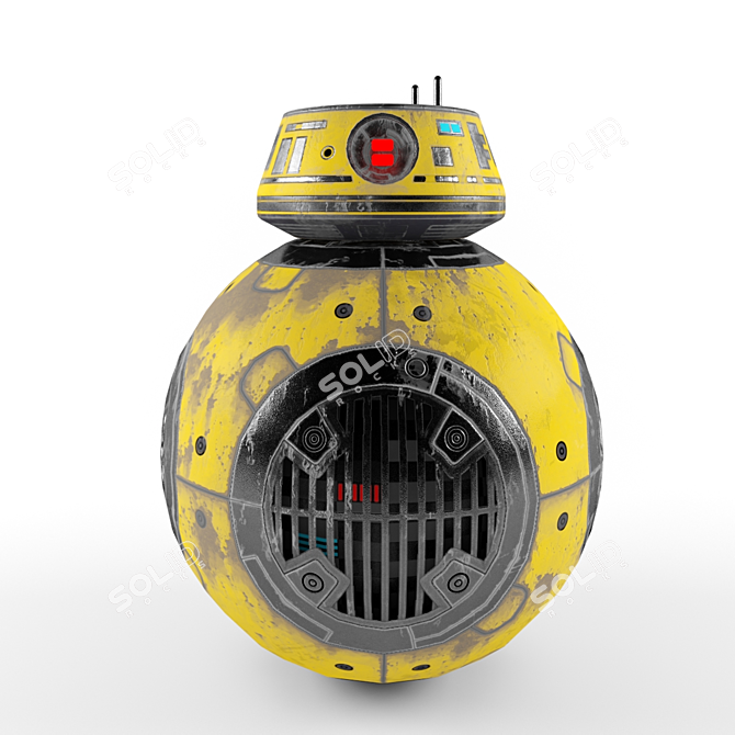 Retro Droid: Vintage Low Poly 3D model image 1