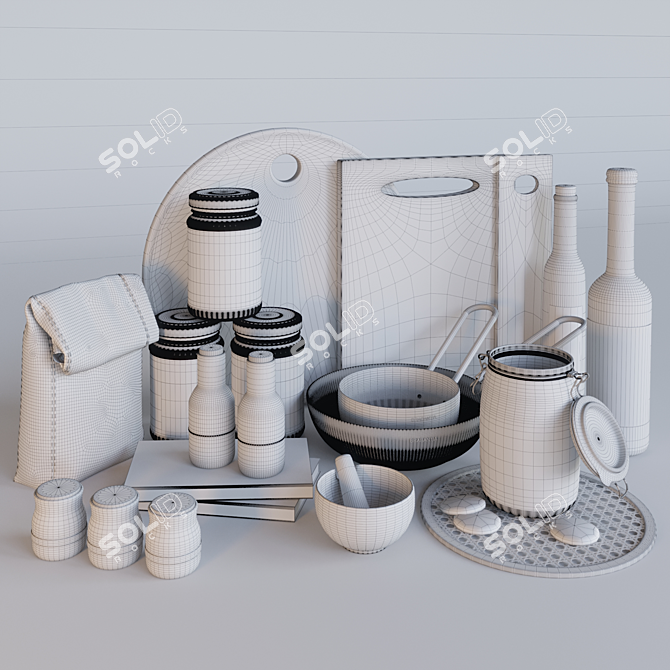 Versatile Kitchen Organizer 3D model image 2
