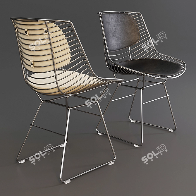 MDF Italia Flow Filo Chair: Modern and Stylish Indoor Seating 3D model image 1