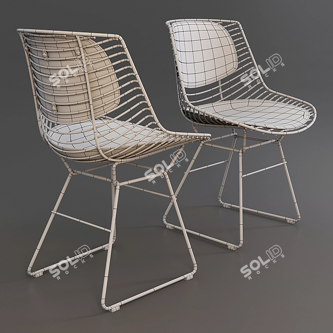 MDF Italia Flow Filo Chair: Modern and Stylish Indoor Seating 3D model image 3