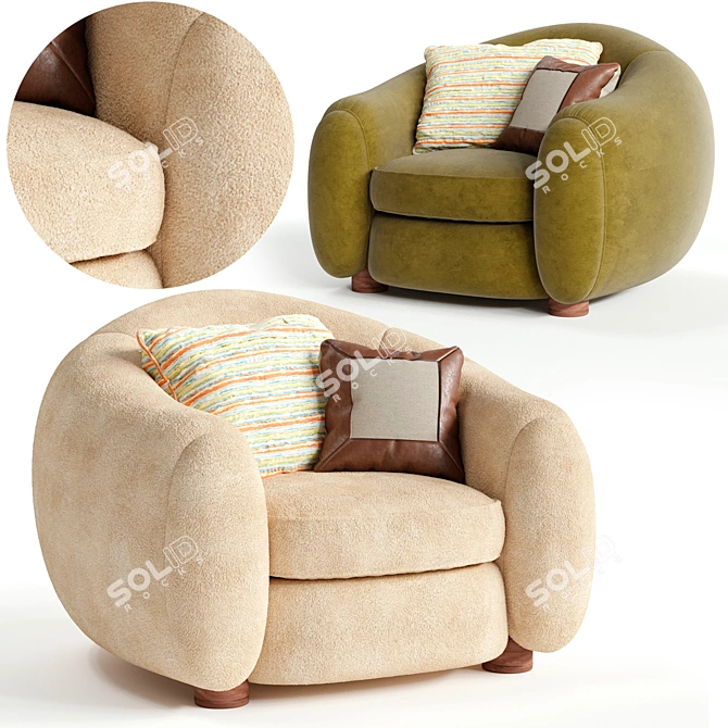 Arctic Comfort Armchair: Jean Royer 3D model image 1