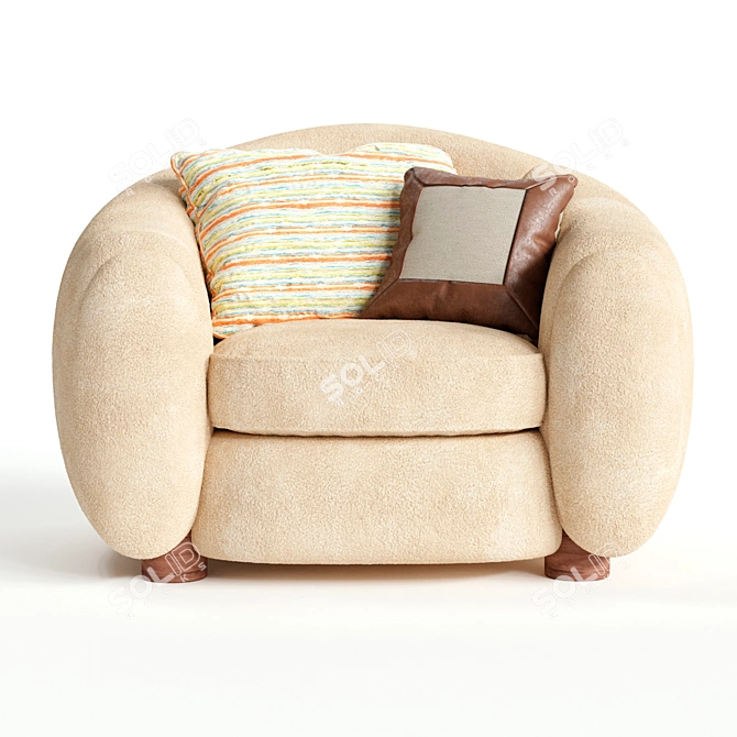 Arctic Comfort Armchair: Jean Royer 3D model image 2