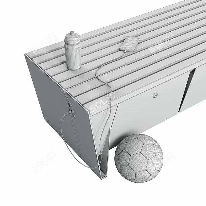 Modern & Functional Mmcite Eblocq Benches 3D model image 3