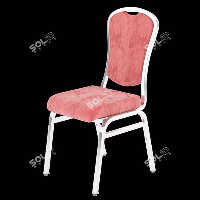 Elegant Slim Banquet Chair 3D model image 2