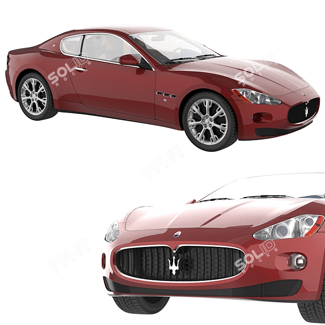 Exquisite Power and Elegance: Maserati GranTurismo 3D model image 1