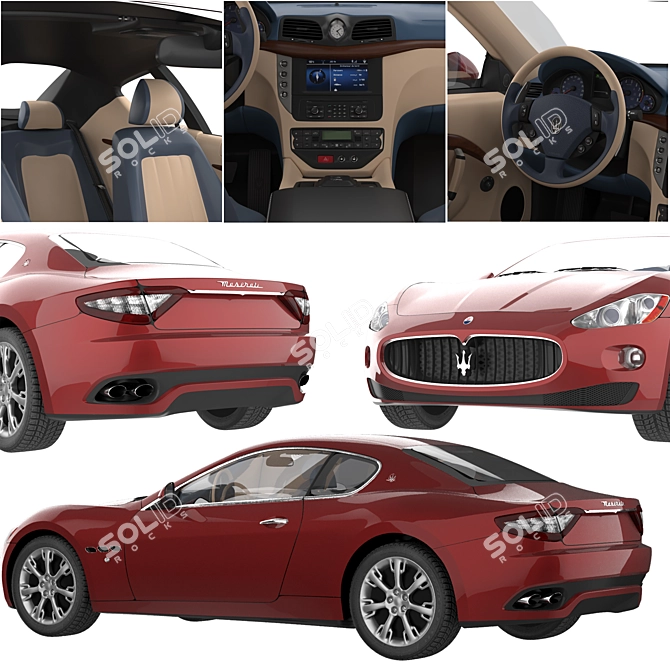 Exquisite Power and Elegance: Maserati GranTurismo 3D model image 2