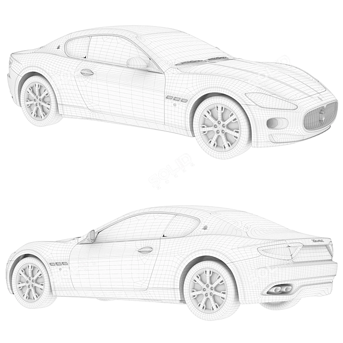Exquisite Power and Elegance: Maserati GranTurismo 3D model image 3