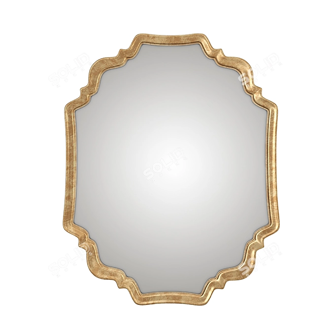 Emilia Star Grand Mirror: Handcrafted Elegance 3D model image 2