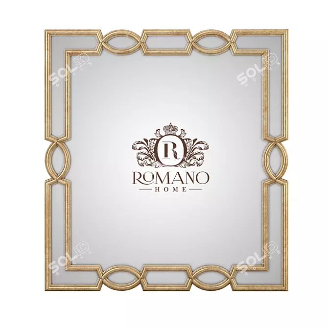 Elegant Grace Mirror: Handcrafted Romano Home 3D model image 1