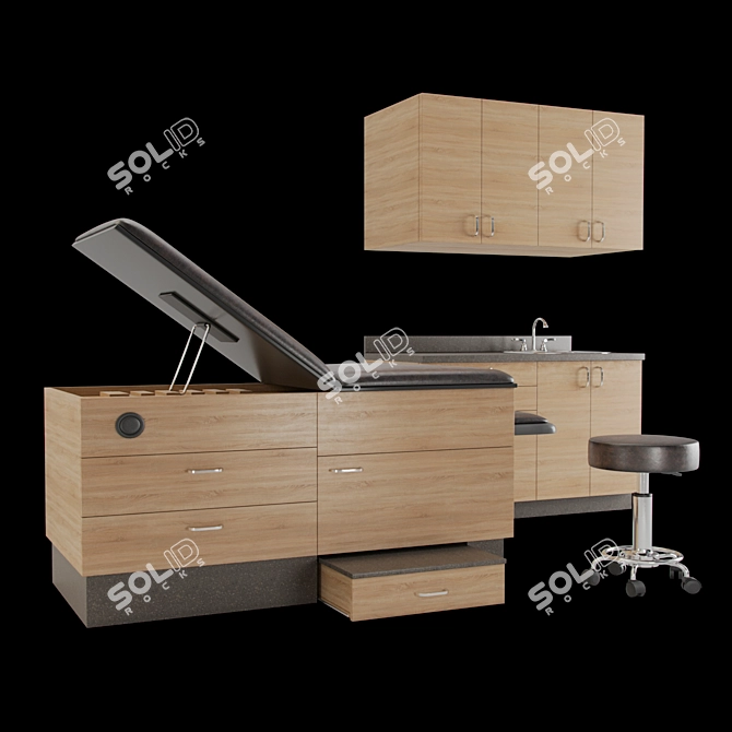 Versatile Medical Furniture Set 3D model image 1