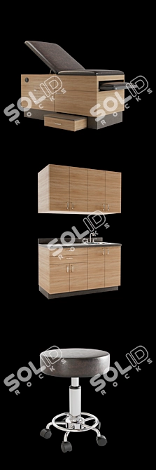 Versatile Medical Furniture Set 3D model image 3