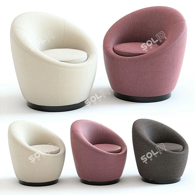 Bailey Armchair: Stylish, Detailed, 3D Model 3D model image 1