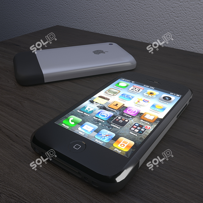 Retro iPhone 2G: Classic Design 3D model image 2