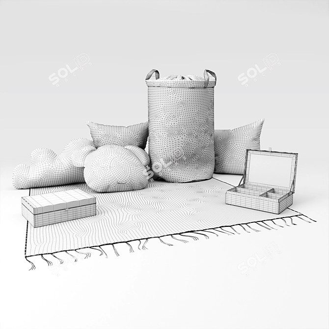 H&M Cozy Nursery Decor 3D model image 3