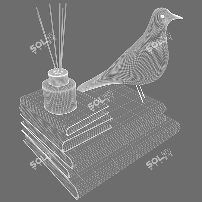 Modern Eames Bird Decor Set 3D model image 3