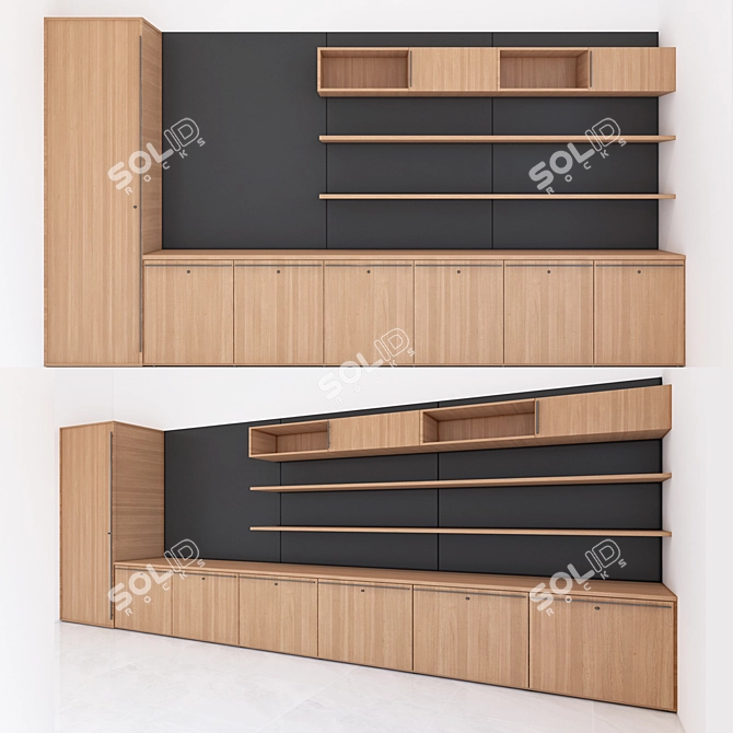 Elegant Office Cabinet: Organize and Display 3D model image 2