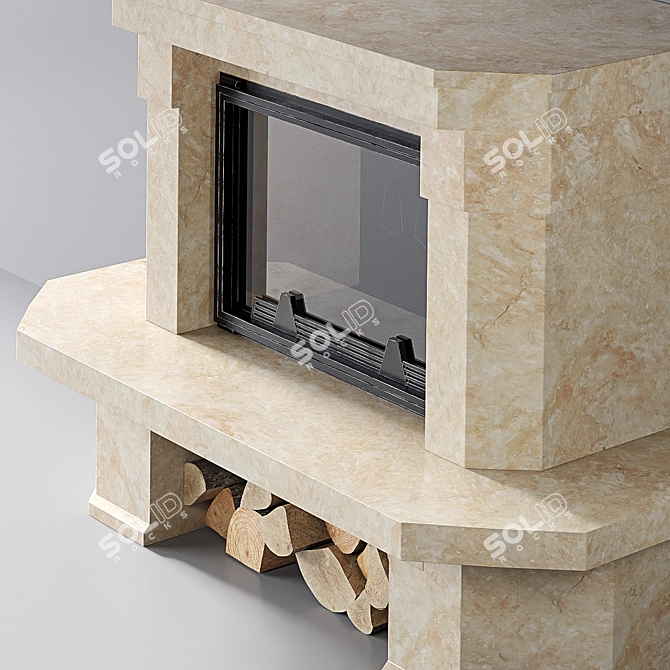 Stimlex Leora CCF | Marble Fireplace 3D model image 2