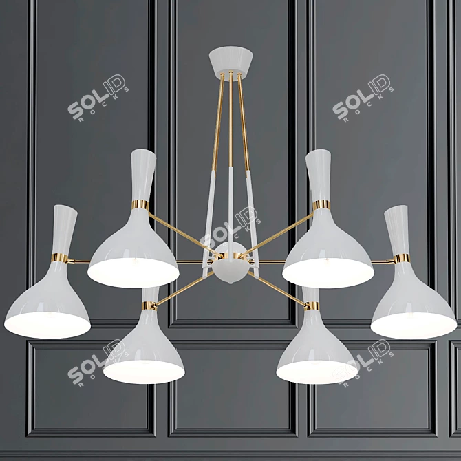 Modern Helsinki Pendant Light 3D model image 1