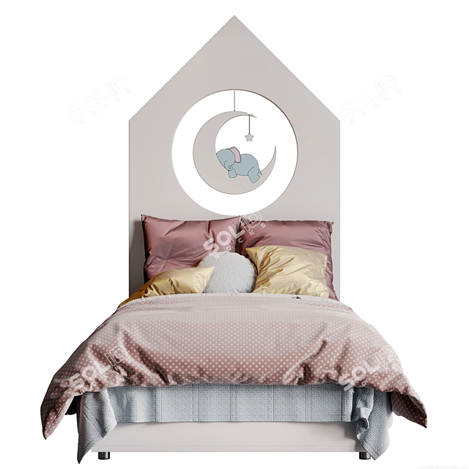 Dreamy Elephant Kids' Bedroom Set 3D model image 4