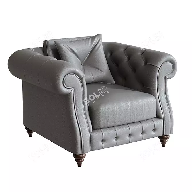 Elegant Dante Armchair: Niko Mobili 3D model image 1