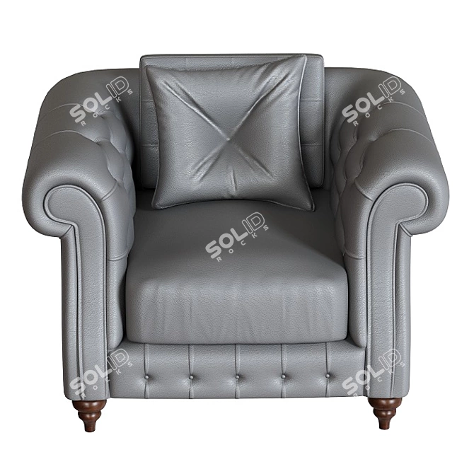 Elegant Dante Armchair: Niko Mobili 3D model image 2