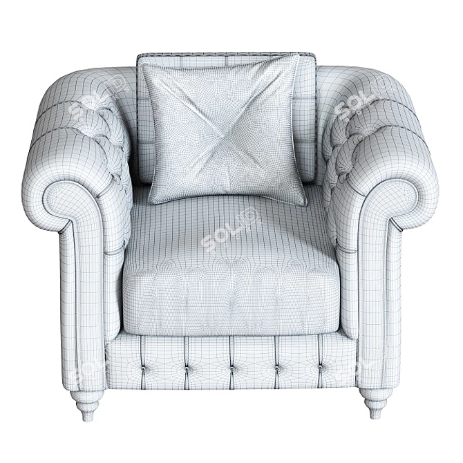 Elegant Dante Armchair: Niko Mobili 3D model image 3