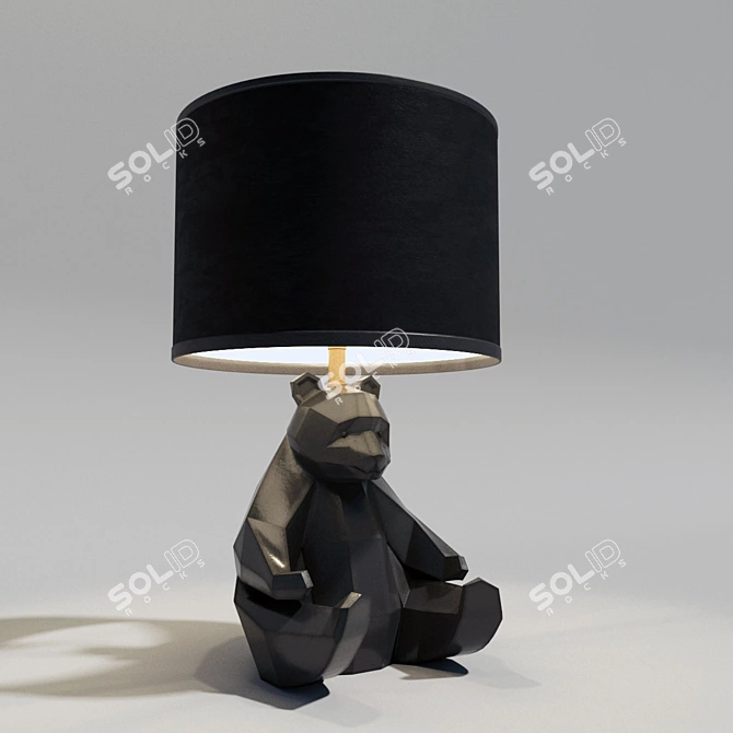 Panda Playful Table Lamp 3D model image 1