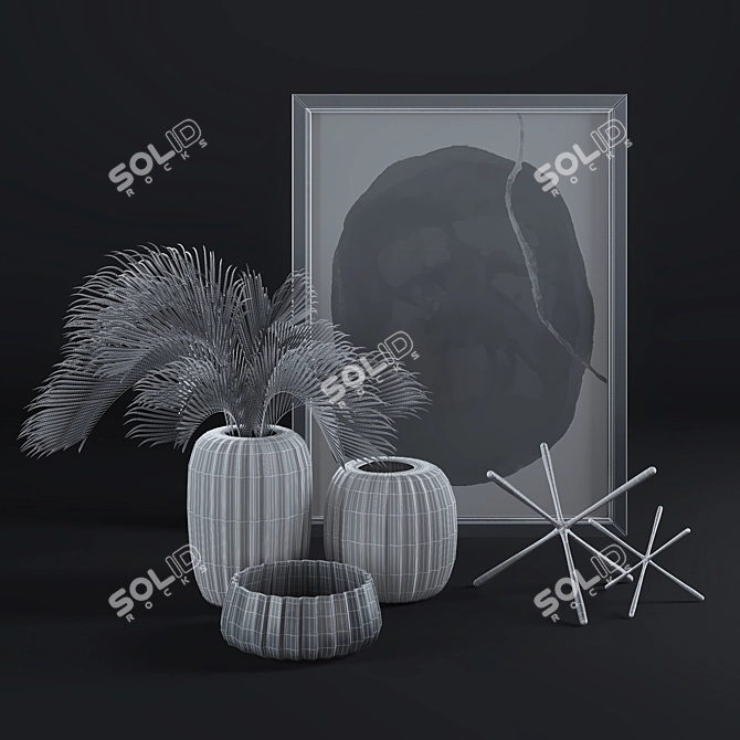 Curated Kravet Vase Decor Set 3D model image 3