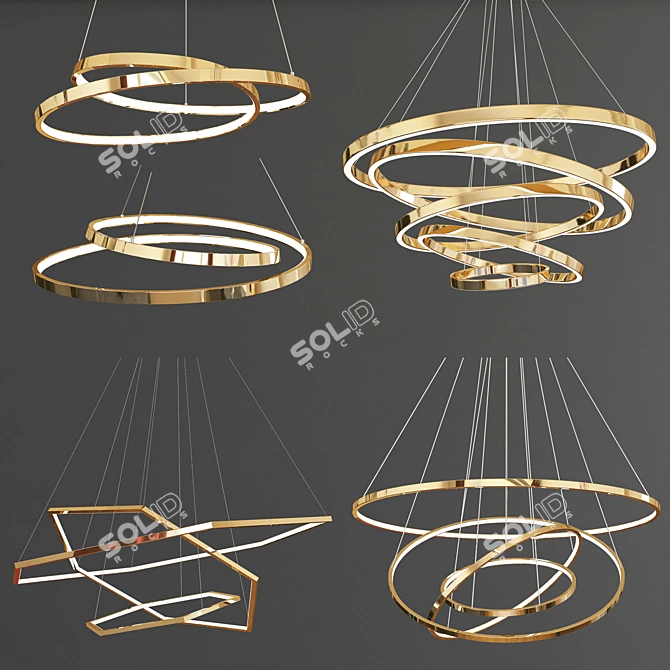 Exquisite Chandelier Collection: Elegant & Illuminate 3D model image 1