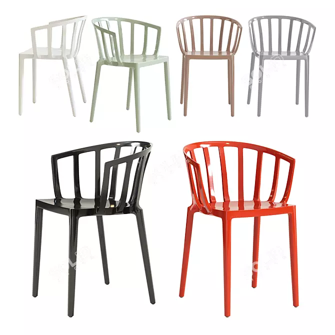 Kartell Venice Chair - Stylish and Versatile 3D model image 1