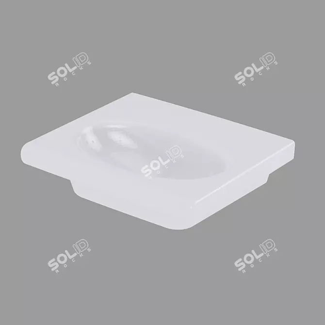 NATURE 50 Inset Sink: White 3D model image 1