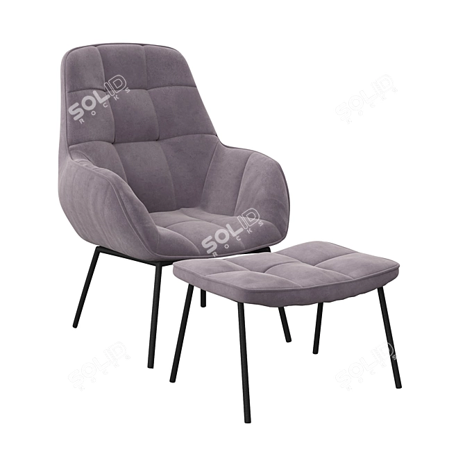 Comfort in Style: Delafield Armchair 3D model image 1