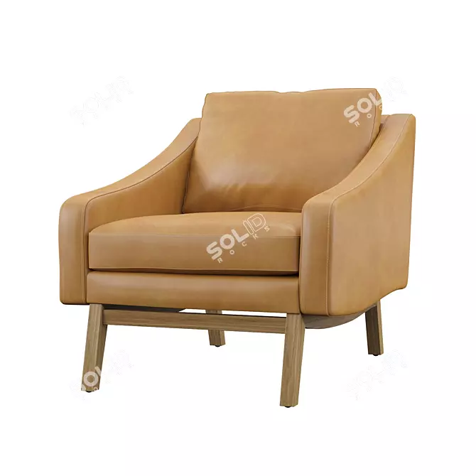 Elegant Coronet Armchair: Stylish and Luxurious 3D model image 1