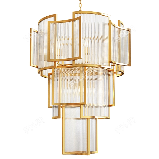 Elegant Crystal Chandelier Collection 3D model image 2